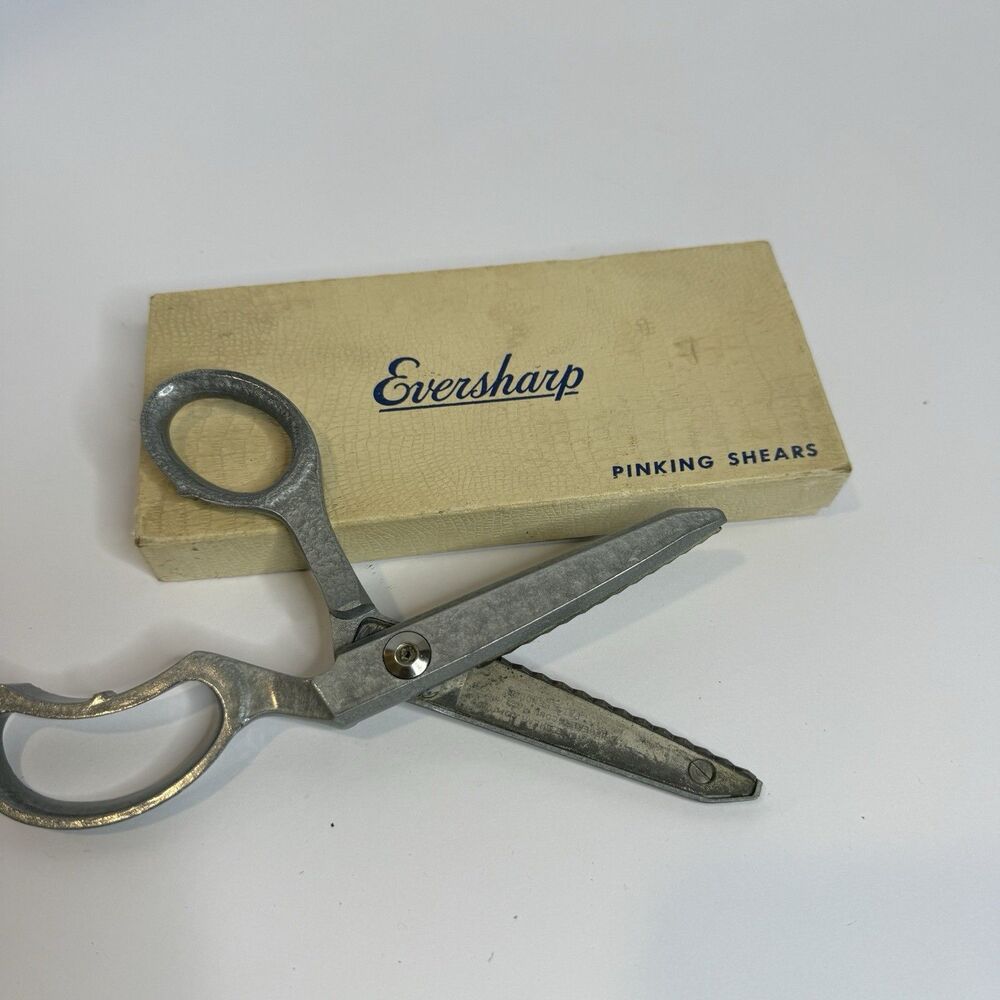Vintage Eversharp Pinking Shears Scissors In Original Box By: The Acme Shear Co.